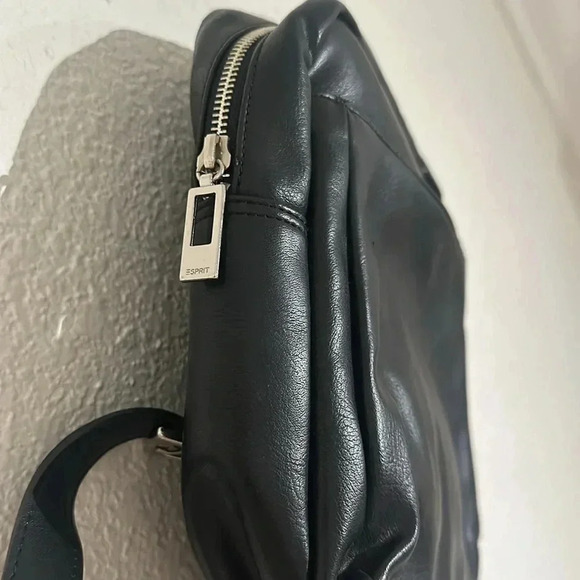 ESPIRIT Faux Leather Backpack Black - Picture 2 of 5